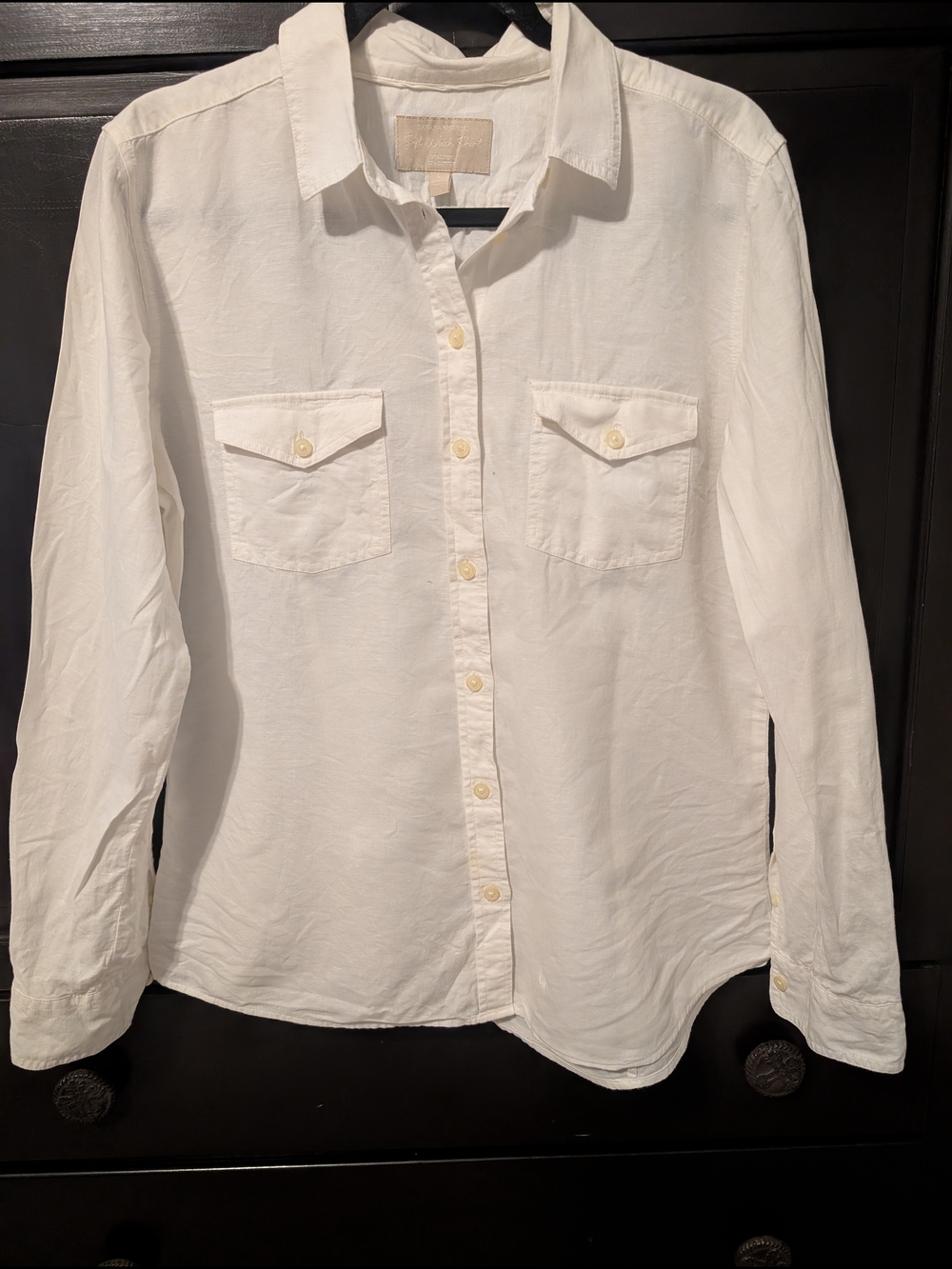Banana Republic White Women's Button-Up Utility Shirt